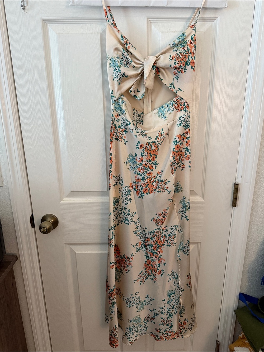 Petal & Pup Floral Cut Out Tie Midi Dress, Size 2